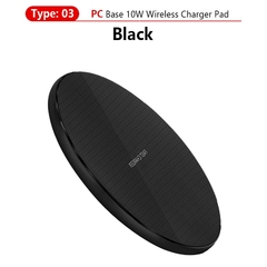 Carregador rápido sem fio ultrafino almofada de metal 10W carregador rápido se na internet