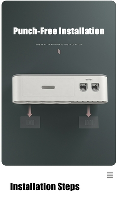 Suporte de escova de dentes invertido de adsorção magnética com 2 dispensador - Temos tudo
