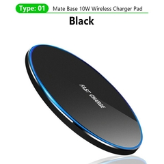 Carregador rápido sem fio ultrafino almofada de metal 10W carregador rápido se - loja online
