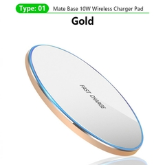 Carregador rápido sem fio ultrafino almofada de metal 10W carregador rápido se