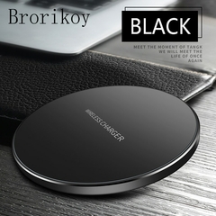 Carregador rápido sem fio ultrafino almofada de metal 10W carregador rápido se