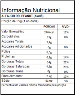 Alfajor Recheado com Pasta de Amendoim Dr Peanut - unidade 55g - comprar online