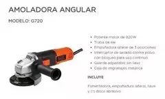 AMOLADORA BLACK&DECKER 820W G720N - comprar online