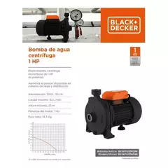 BOMBA CENTRIFUGA BLACK&DECKER 1HP BXWPSIEMG98 - comprar online