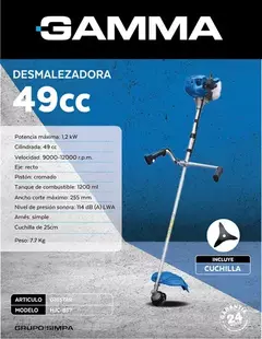 DESMALEZADORA GAMMA 49CC G1857AR - comprar online