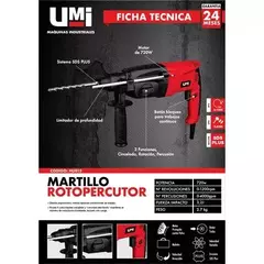 MARTILLO ELECTRONEUMÁTICO UMI 720W HU015 - comprar online