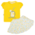 CONJUNTO CURTO MENINA COTTON SUMMER AMARELO MINICLO - TAM. M / 1