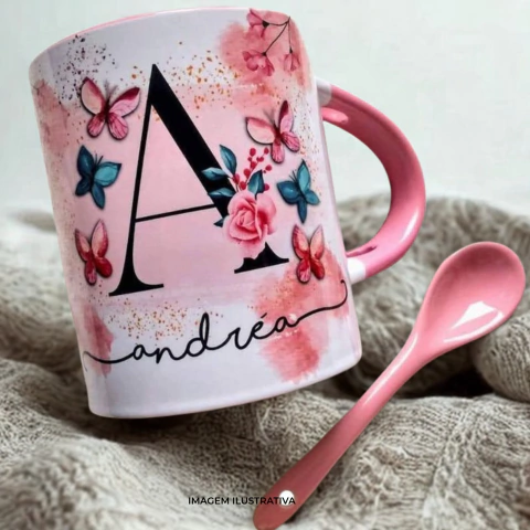Caneca Com Colher Personalizada