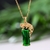 Pingente Leopardo De Ouro 18K Com Esmeralda