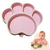 Plato Silicona Para Bebes Ventosa Huella Aprende A Comer ROSA