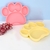 Imagen de Plato Silicona Para Bebes Ventosa Huella Aprende A Comer ROSA