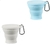 Vaso Termico Mini Taza Silicona Plegable Camping Retractil Beige