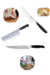 Set x3 Cuchillos Mango Plastico 33cm