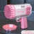 Pistola Bazooka Burbuja Para Niños Con Luces Rosa