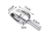 Cuchara pala Para Hielo, Cocteleria, Grano de Acero Inoxidable - comprar online