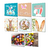 100 Tags Pacote de Presente Pascoa 4,5 x 4,5 cm