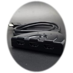 Multipuerto HDMI Para Conectar hasta 3 Dispositivos 75 Cm.