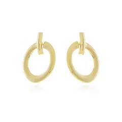 BRINCO CIRCULAR LISO, BANHADO A OURO