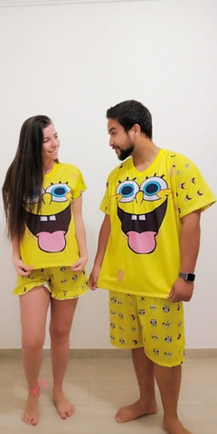 Pijama Curto Feminino Bob Esponja (presentão De Natal) - comprar online