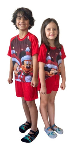 Kit Casal 2 Pijamas Natal Personagens Adulto E Infantil