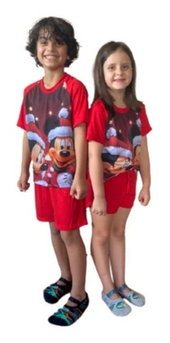 Pijama Natal Feminino Curto (infantil) - comprar online