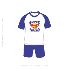 Pijama Super Pai Paizão Longo Ou Curto - Atêlie PM