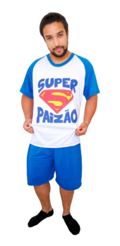 Pijama Super Pai Paizão Longo Ou Curto