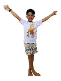 Kit familia, 2 pijamas longo e um body bebê, Os Simpsons - loja online