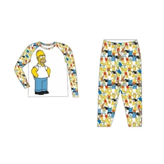 Imagem do Kit familia, 2 pijamas longo e um body bebê, Os Simpsons