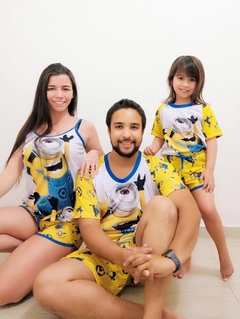 Pijamas Masculino Minions (curto 1 Unidade)