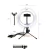 Anel Ring Light 8 Pol + Tripé De Mesa + Suporte Cel Video
