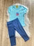 Conjunto legging azul claro