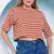 Blusa Cropped Listrada Feminina Verão