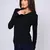 Suéter feminino Suéter Básico Blusa Lisa Gora V Tricô - comprar online