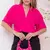 Camisa Social Crepe Duna Decote V Feminina
