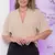 Camisa Social Crepe Duna Decote V Feminina - comprar online