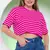 Blusa Cropped Listrada Feminina Verão na internet