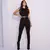 Imagem do Conjunto Cropped e Calça Canelado 3D Com Ziper Feminino