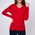 Suéter feminino Suéter Básico Blusa Lisa Gora V Tricô