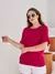 Imagem do Blusa Feminina Básico Manga Curta Tecido Bem Elástico Moda Plus Size