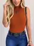 Blusa Tricot Garrafinha Blogueirinha Gola Alta Feminina - comprar online