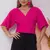 Blusa transpassada cropped feminina decote v morcego - loja online