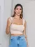 Blusa Cropped Alça Larga Grossa Duplo Suplex Decote Reto Feminina - Descoladinha: Moda, Beleza e Casa a Seu Estilo ツ