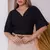 Blusa transpassada cropped feminina decote v morcego na internet