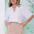 Camisa Social Crepe Duna Decote V Feminina