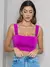 Blusa Cropped Alça Larga Grossa Duplo Suplex Decote Reto Feminina na internet