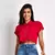 Blusa Feminina Cropped Camisa Social Botões Em Viscolinho