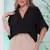 Camisa Social Crepe Duna Decote V Feminina - Descoladinha: Moda, Beleza e Casa a Seu Estilo ツ