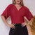 Imagem do Blusa transpassada cropped feminina decote v morcego