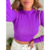 Blusinha Cropped Tricot Modal com Tranças Feminina